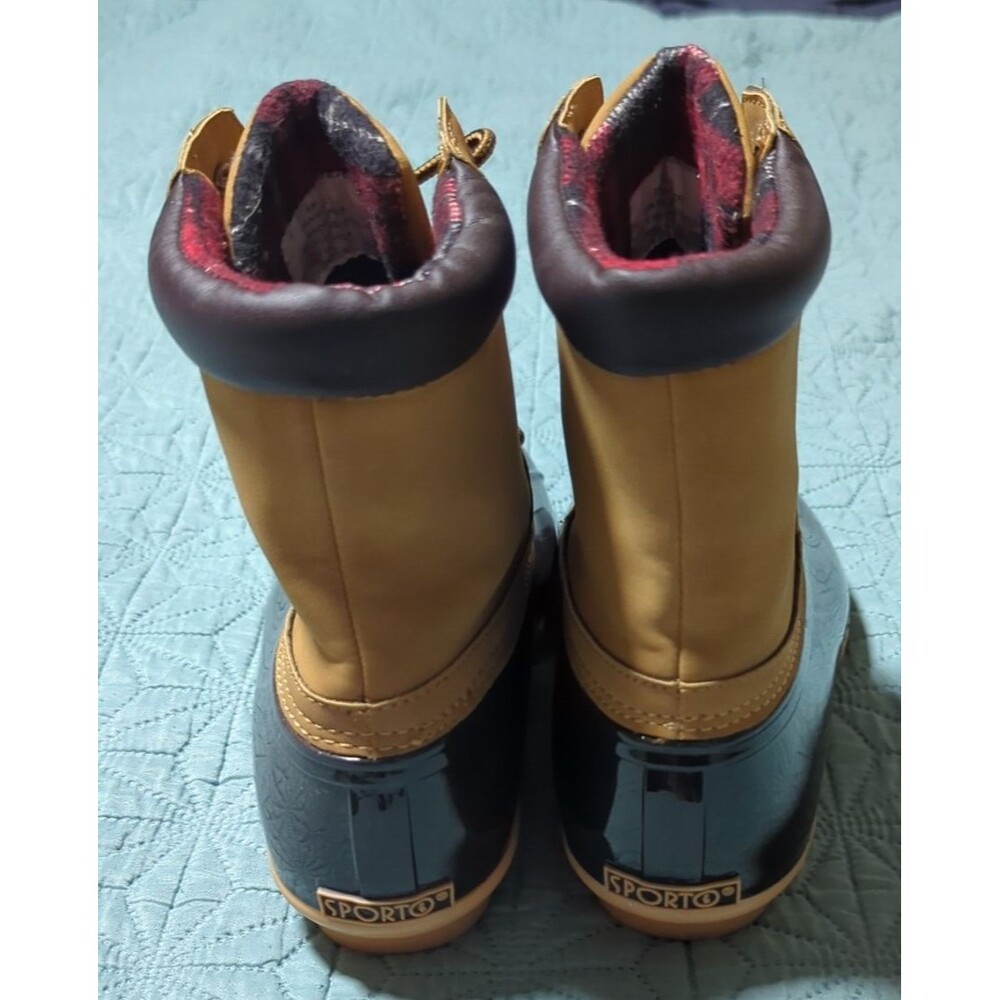 Sporto Women's Mid Calf Original Danielle Duck Boots  Tan & Brown Size US 6 M - Picture 6 of 12